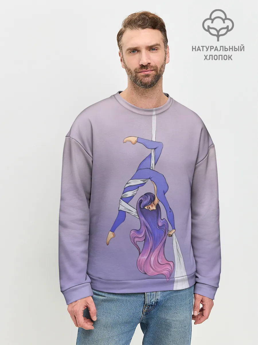 Мужской свитшот базовый / Гимнастка на полотне