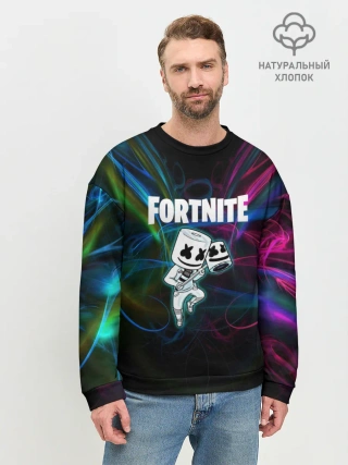 Мужской свитшот базовый / Fortnite x Marshmallow.
