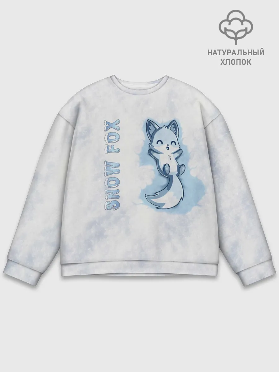 Мужской свитшот базовый / Snow fox