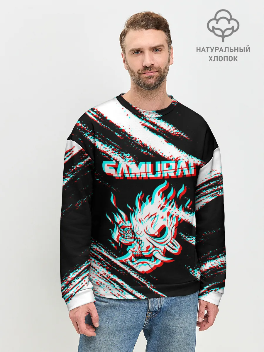 Мужской свитшот базовый / Samurai | Glitch.