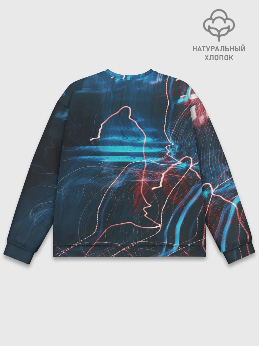 Мужской свитшот базовый / Freeze Light digital art