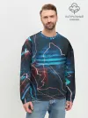 Мужской свитшот базовый / Freeze Light digital art