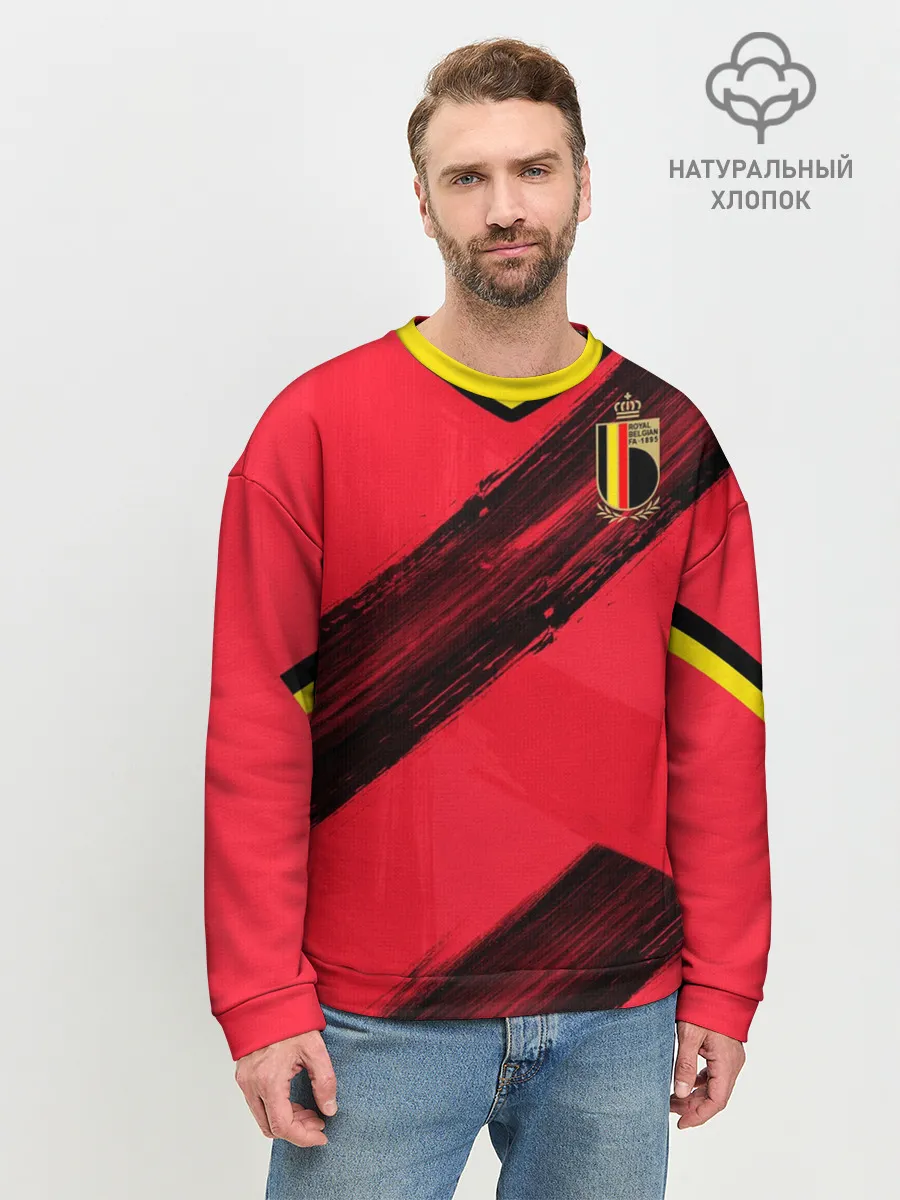 Мужской свитшот базовый / Belgium home EURO 2020