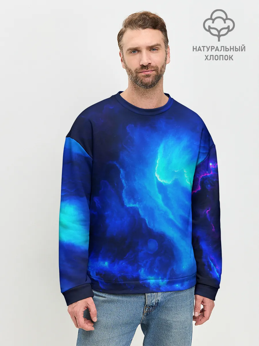 Мужской свитшот базовый / СИНИЙ КОСМОС