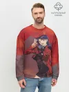 Мужской свитшот базовый / Misato Katsuragi на красном