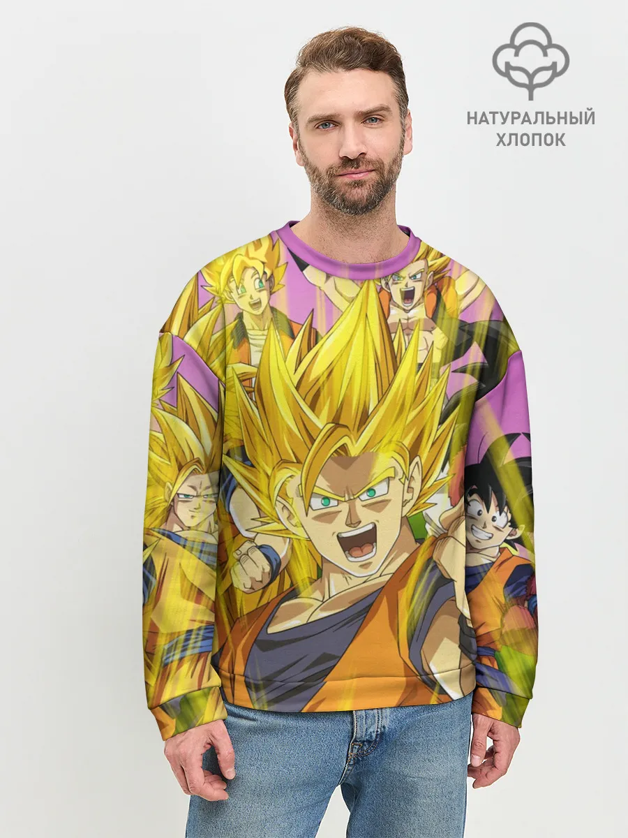 Мужской свитшот базовый / Все герои Драгонболл