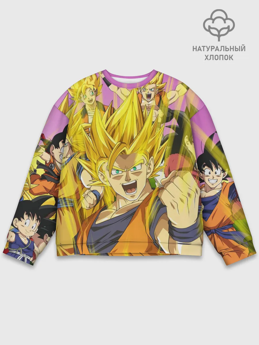 Мужской свитшот базовый / Все герои Драгонболл
