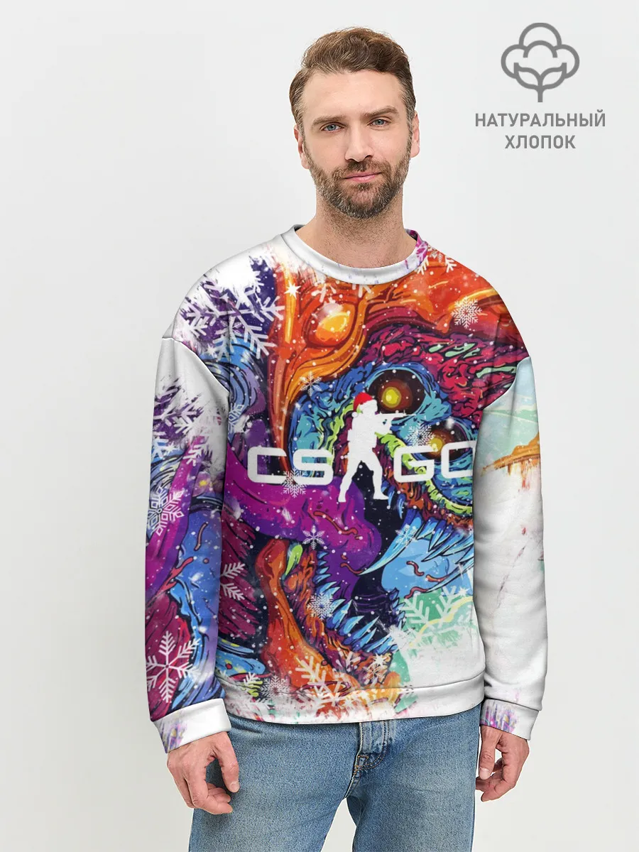 Мужской свитшот базовый / Новогодний CS GO