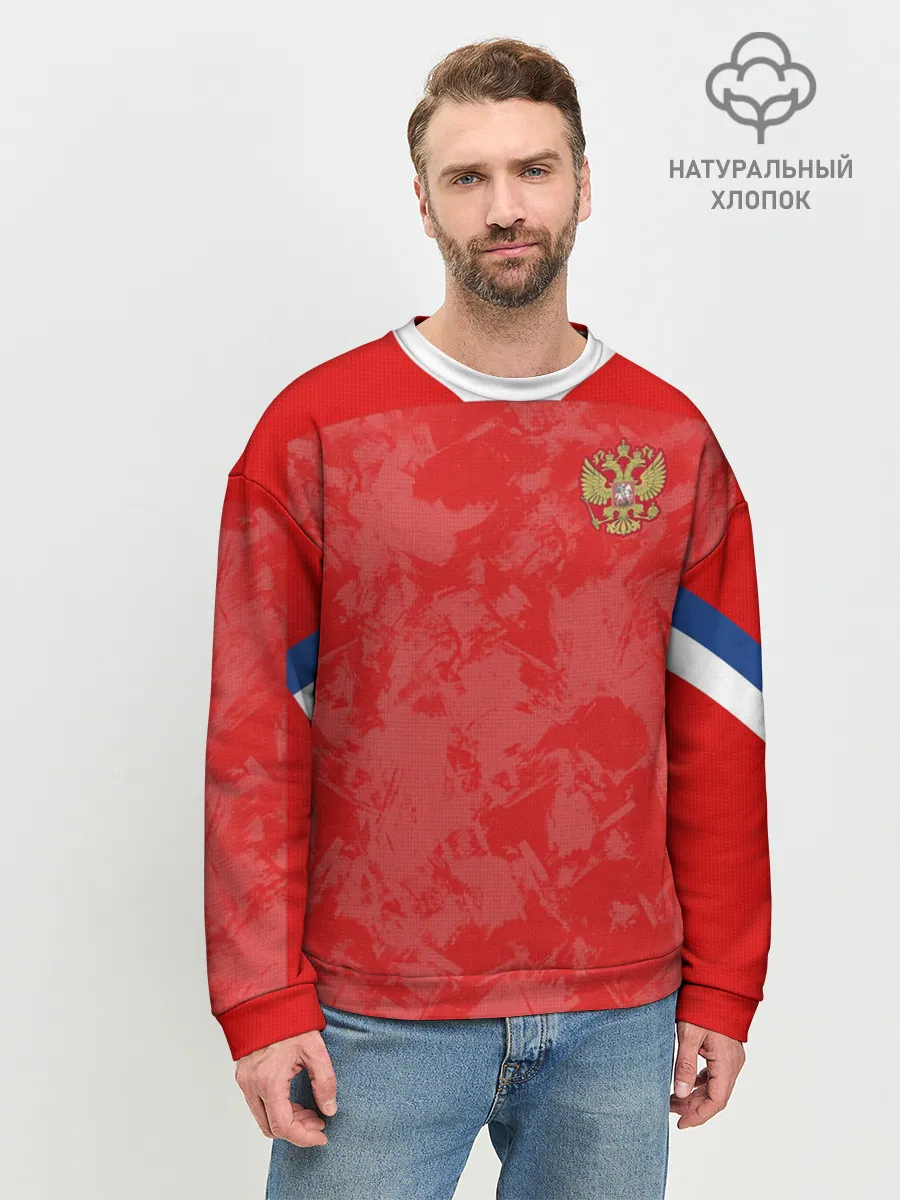 Мужской свитшот базовый / Russia home EURO 2020