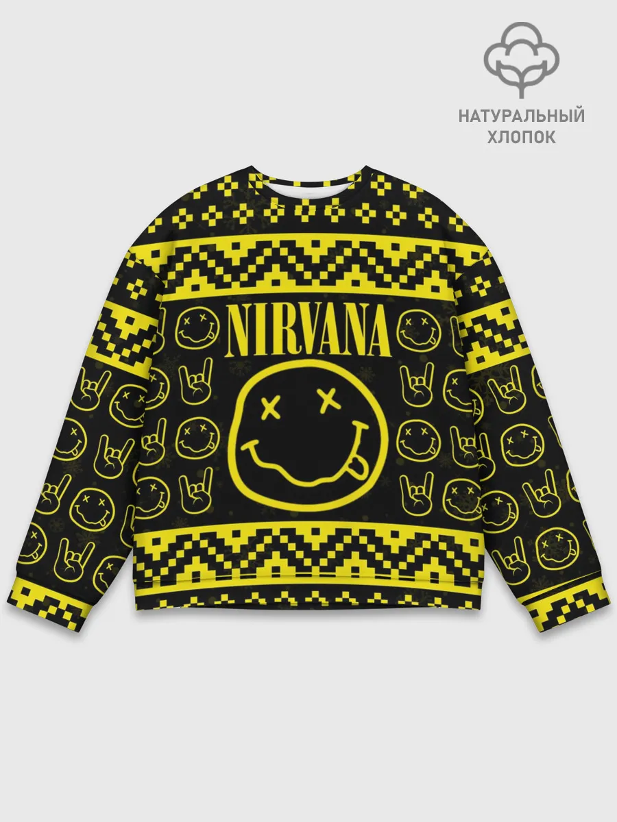 Мужской свитшот базовый / НОВОГОДНЯЯ NIRVANA