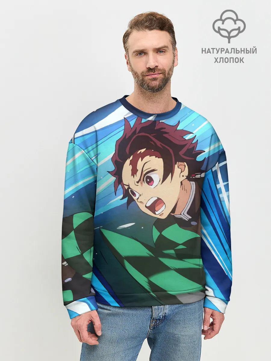 Мужской свитшот базовый / Клинок рассекающий демонов