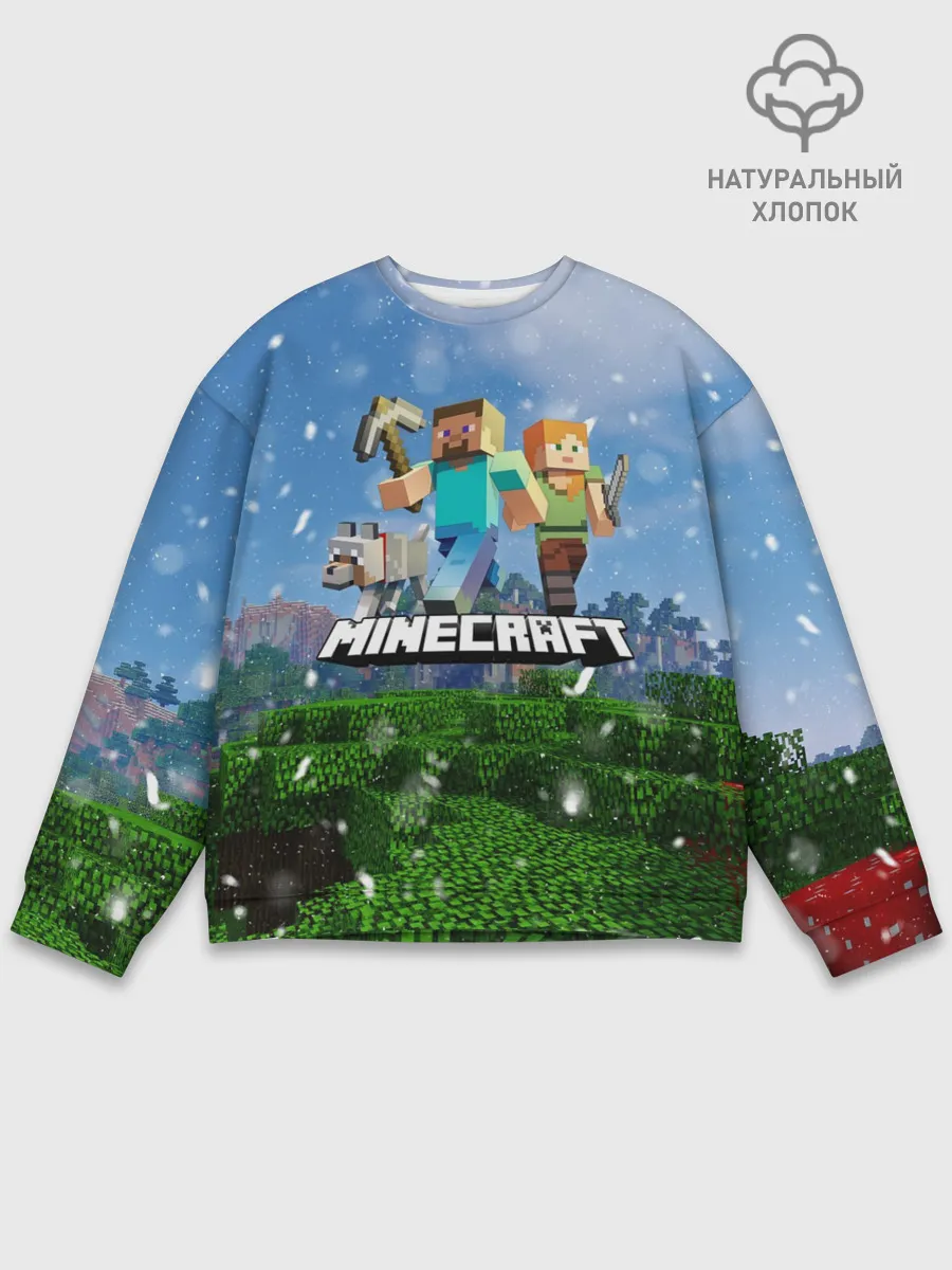 Мужской свитшот базовый / Minecraft / Майнкрафт