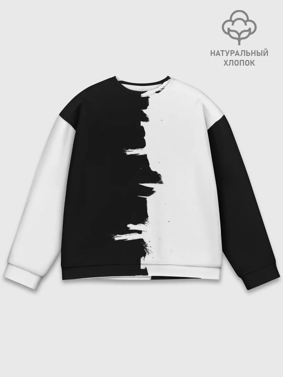 Мужской свитшот базовый / Черным по белому