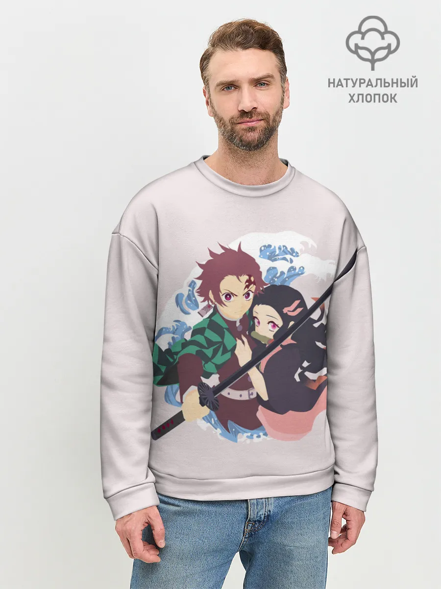 Мужской свитшот базовый / Tanjirou & Nezuko