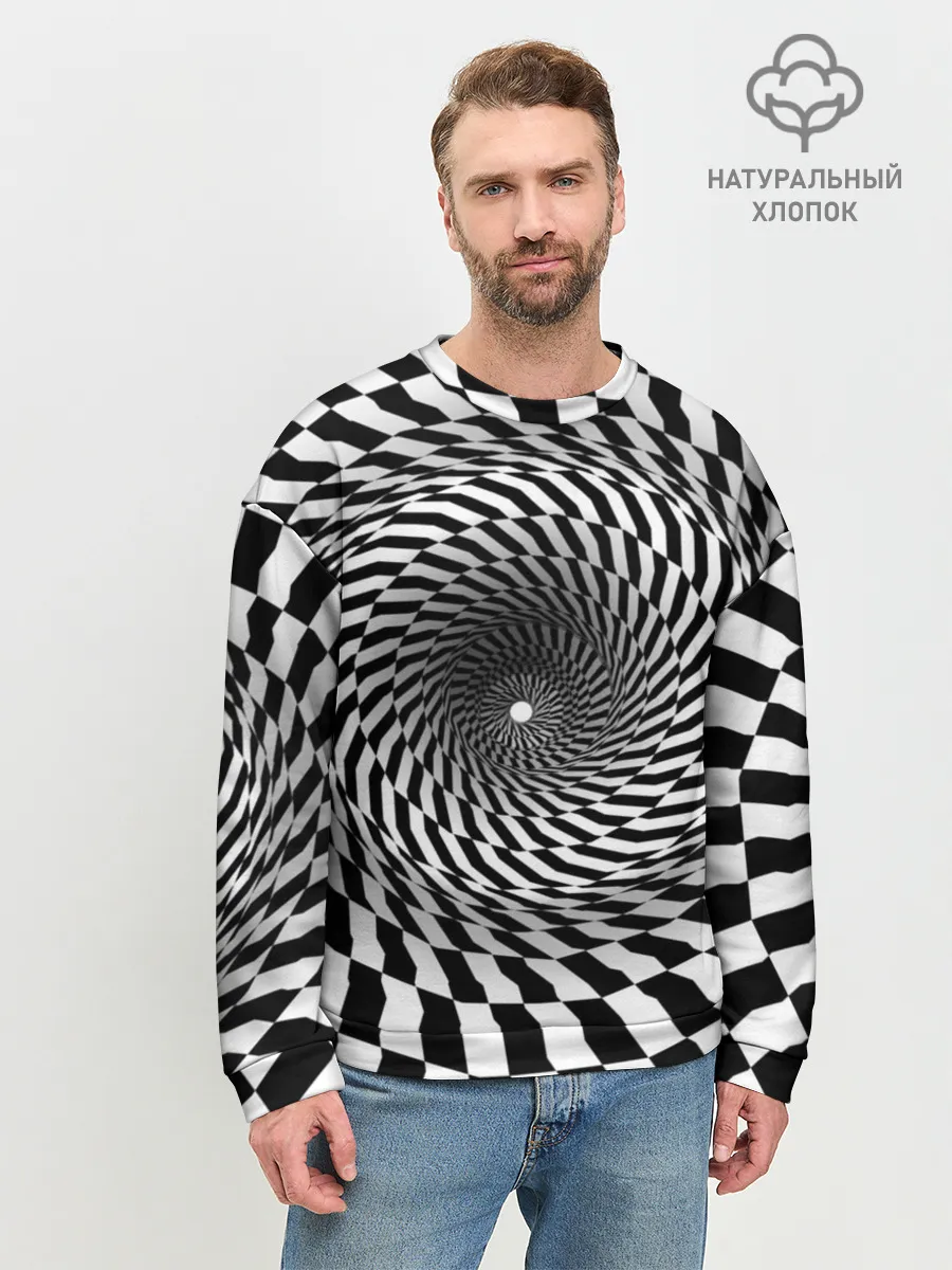Мужской свитшот базовый / Оптические квадраты
