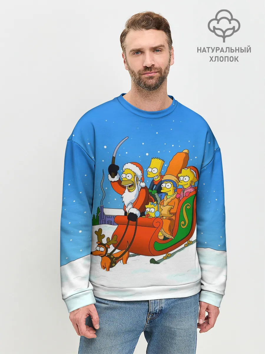 Мужской свитшот базовый / Simpsons New Year