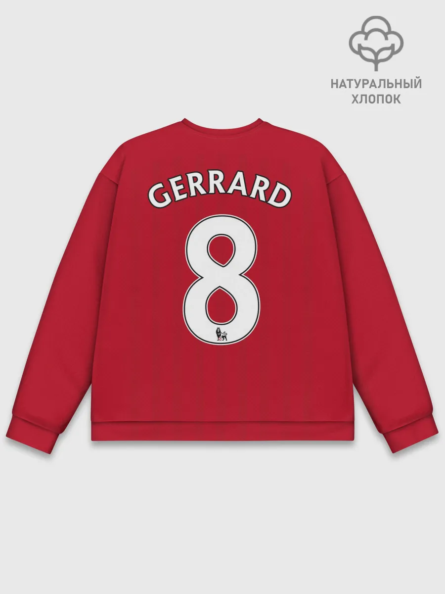 Мужской свитшот базовый / Джеррард Ливерпуль ретро