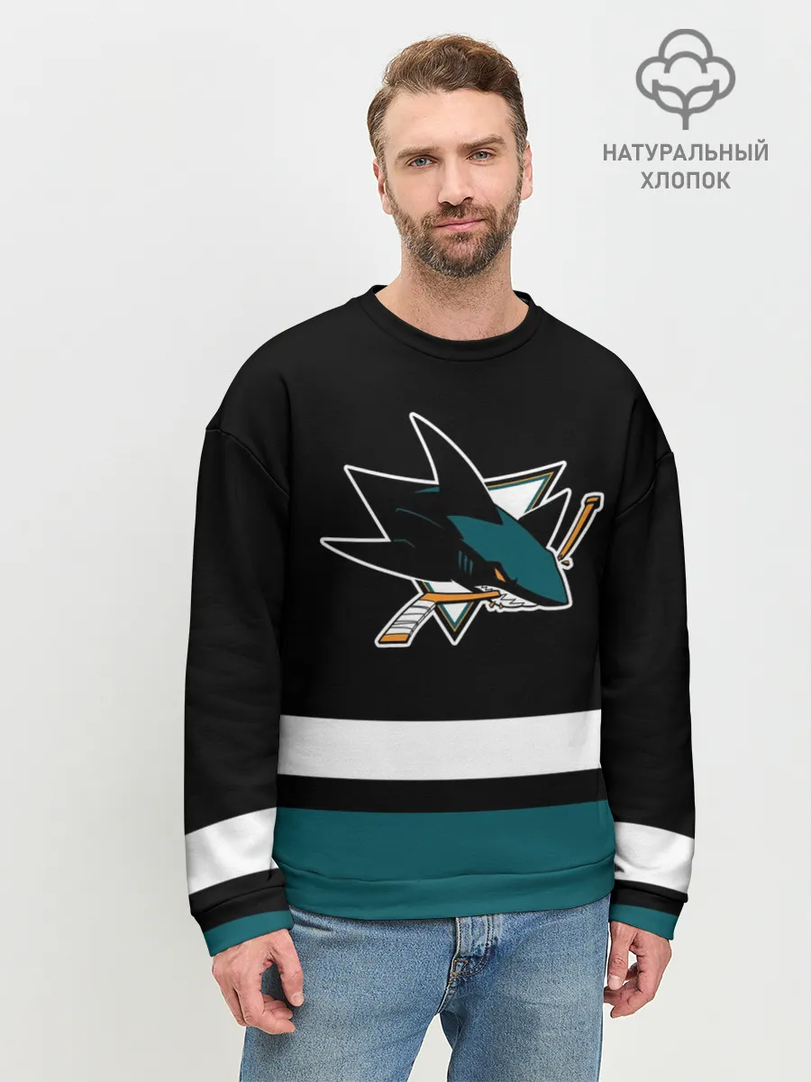 Мужской свитшот базовый / Сан-Хосе Шаркс