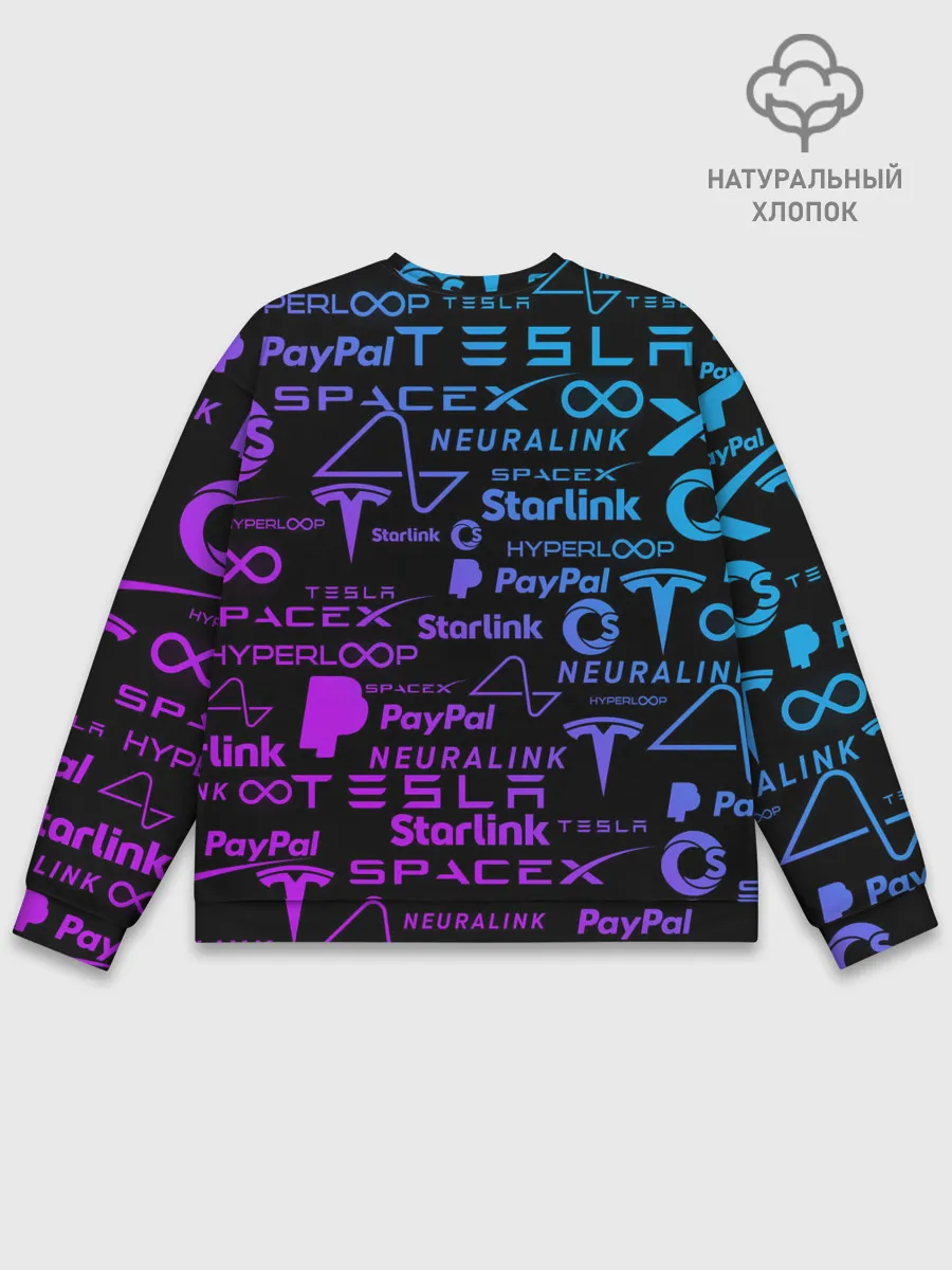 Мужской свитшот базовый / ЛОГОТИПЫ ПРОЕКТОВ ИЛОНА МАСКА.