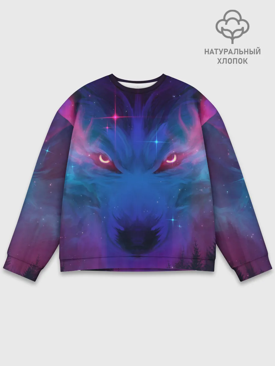 Мужской свитшот базовый / Звездный волк