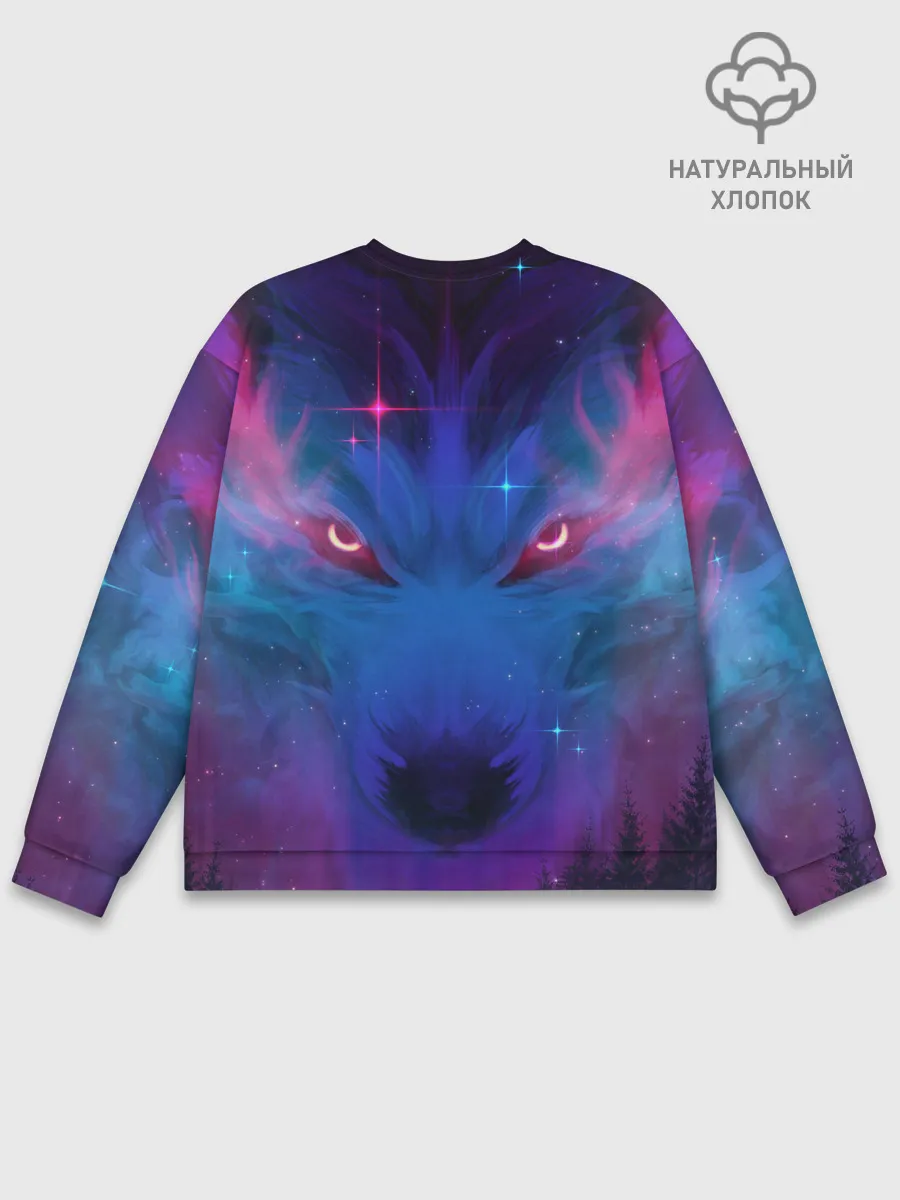 Мужской свитшот базовый / Звездный волк