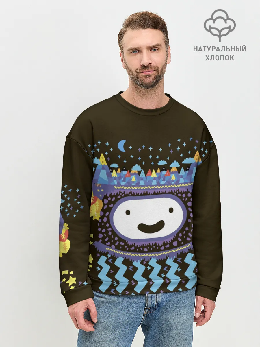 Мужской свитшот базовый / Время приключений Snow