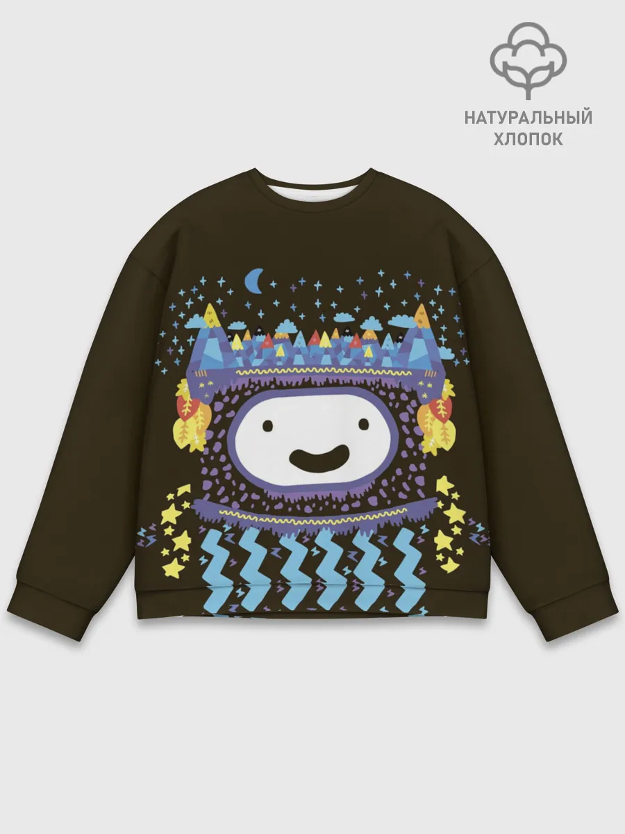 Мужской свитшот базовый / Время приключений Snow