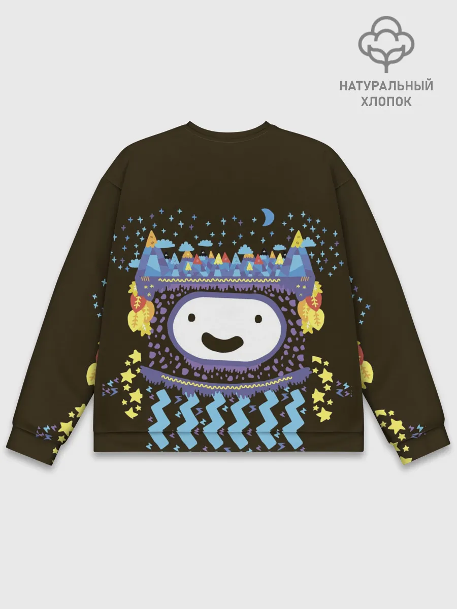 Мужской свитшот базовый / Время приключений Snow