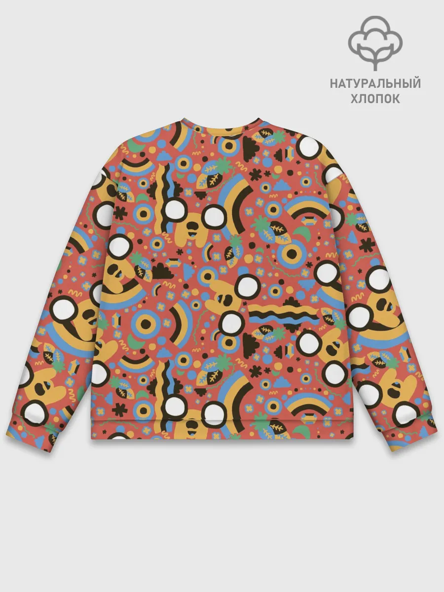 Мужской свитшот базовый / Время приключений Jake