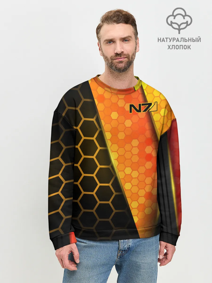 Мужской свитшот базовый / Mass Effect N7