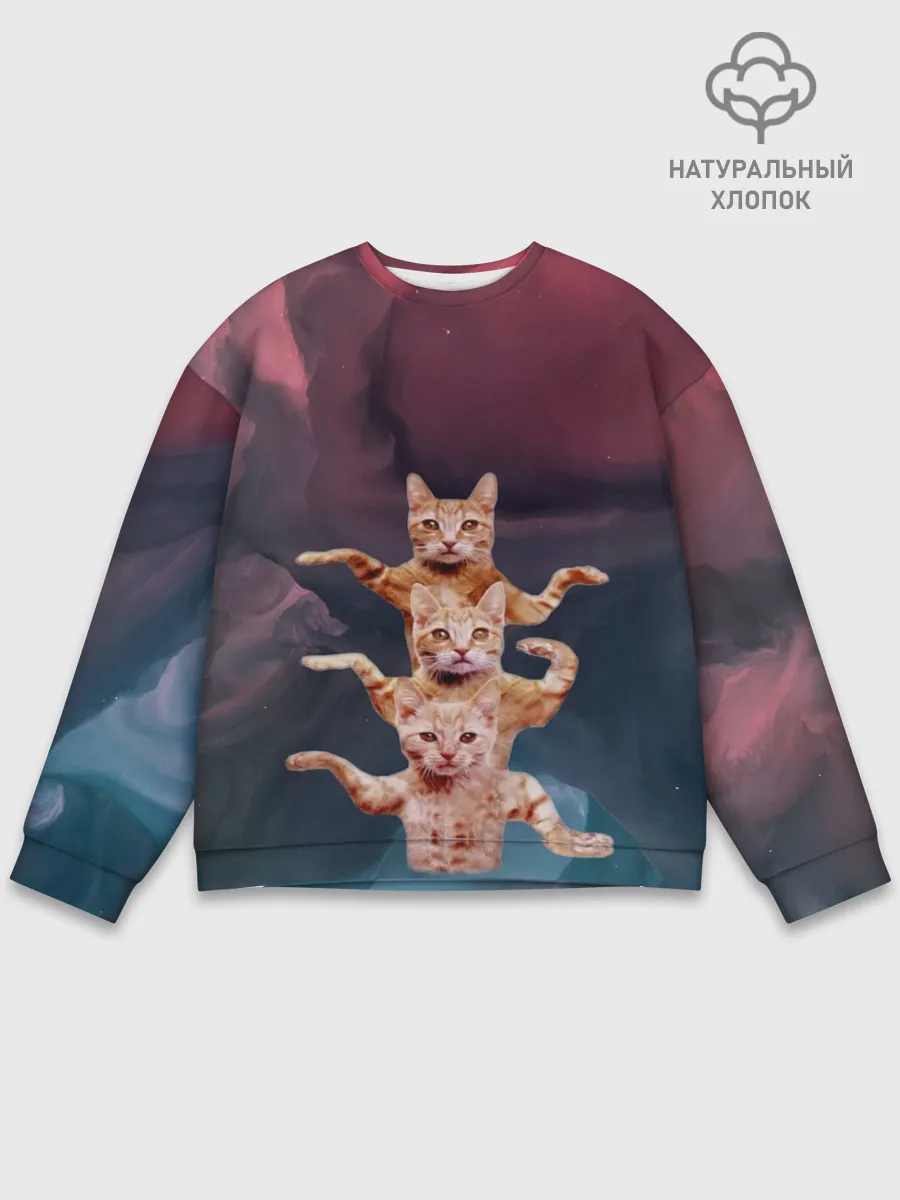 Мужской свитшот базовый / Танцующие коты