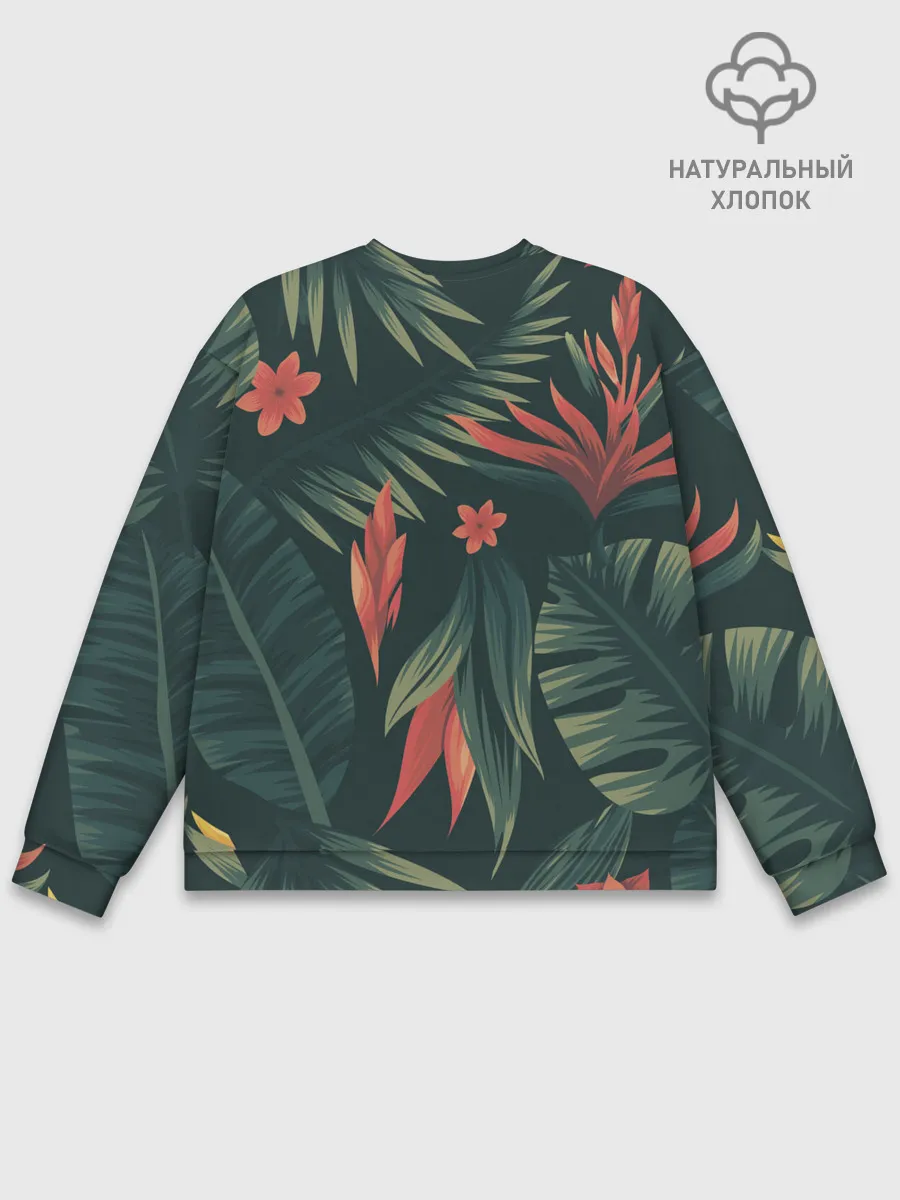 Мужской свитшот базовый / Тропический комуфляж