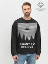 Мужской свитшот базовый / I want to believe