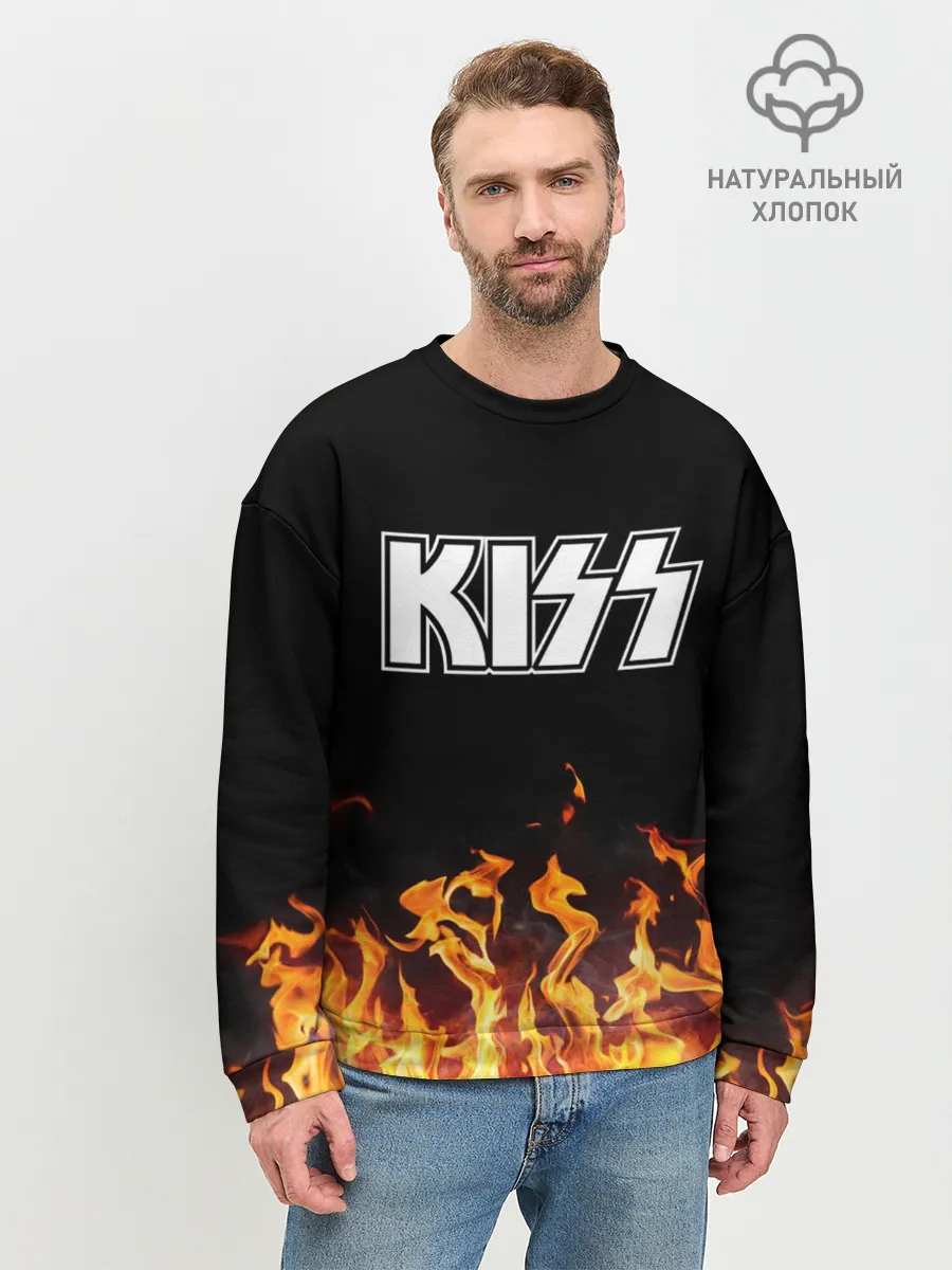 Мужской свитшот базовый / Kiss
