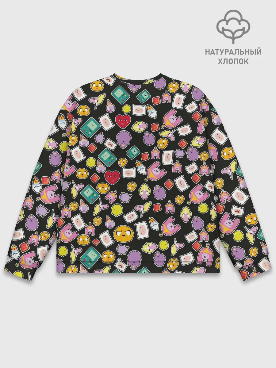 Мужской свитшот базовый / Adventure Time stickers