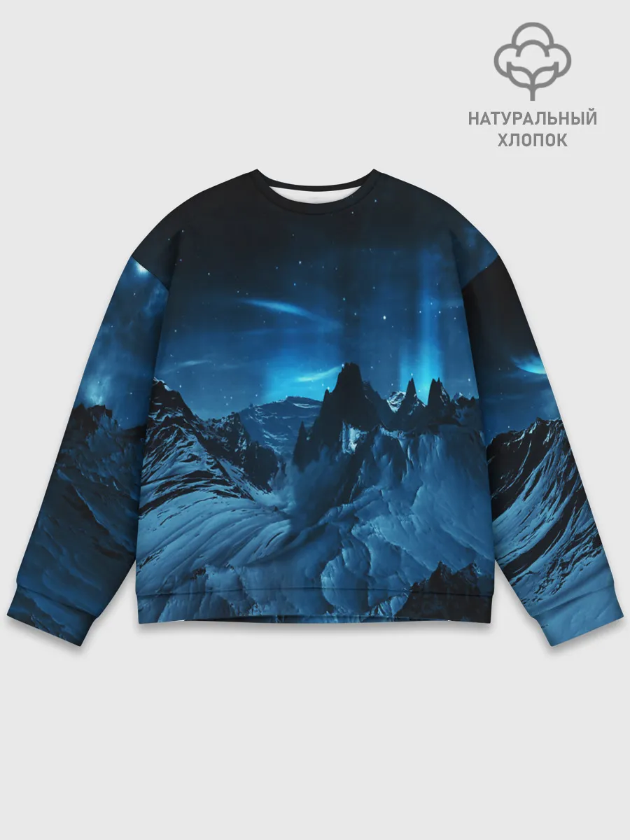 Мужской свитшот базовый / Северное сияние