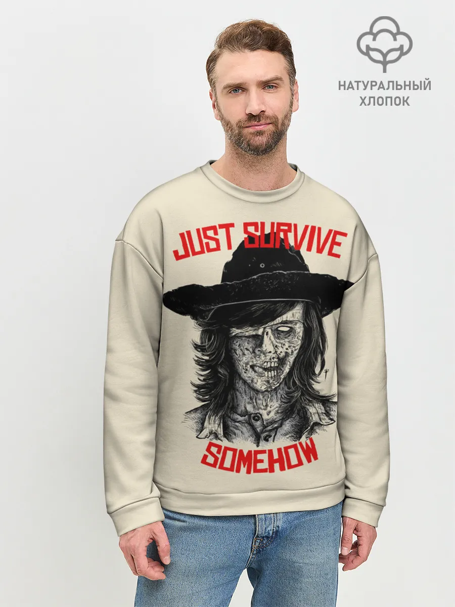 Мужской свитшот базовый / Gust survive smehow