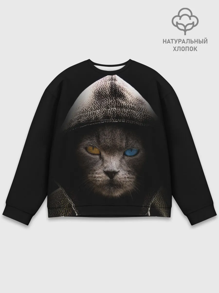 Мужской свитшот базовый / Уличный кот
