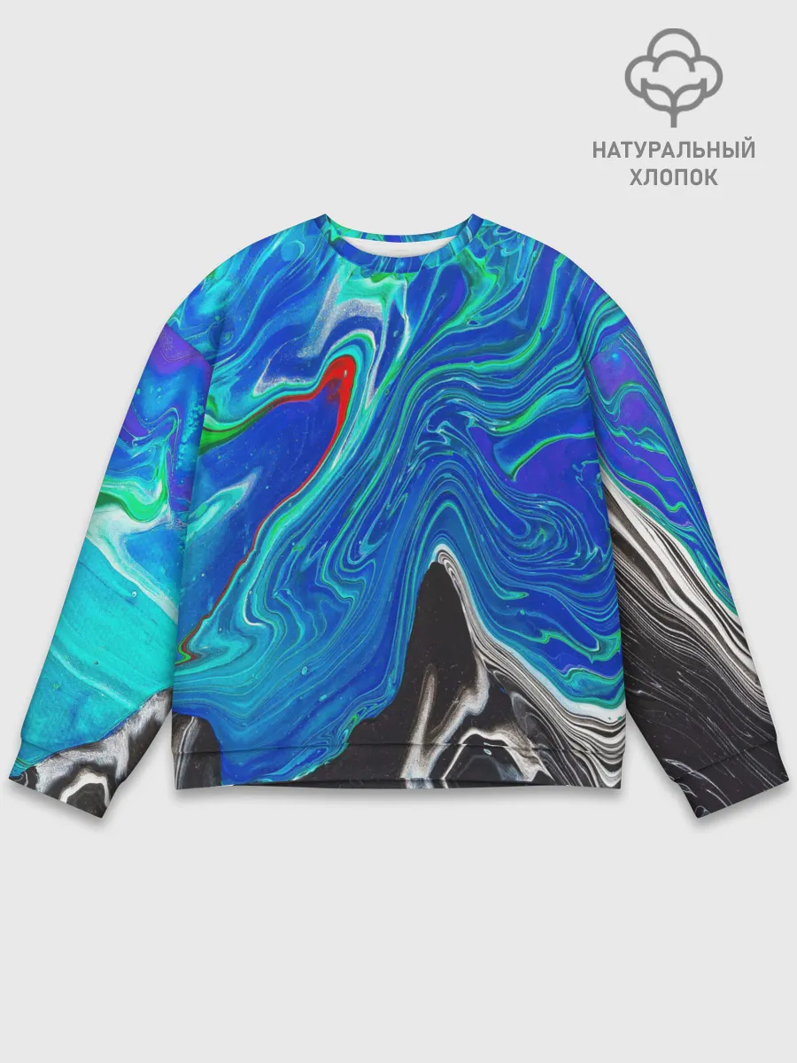 Мужской свитшот базовый / КИСЛОТНЫЙ АКРИЛ