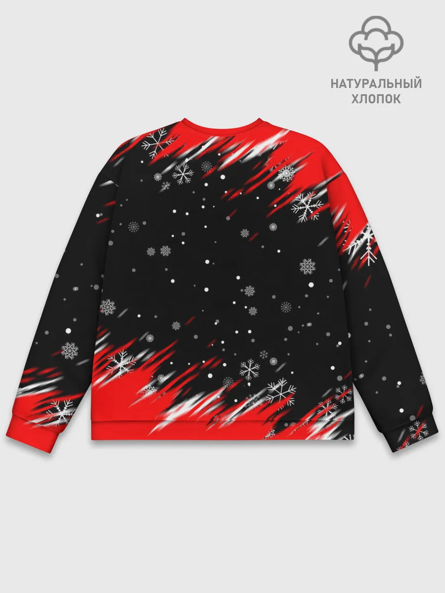 Мужской свитшот базовый / HAZBIN HOTEL НОВОГОДНИЙ.