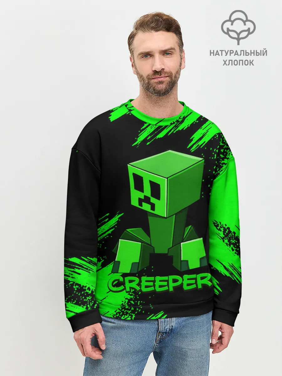 Мужской свитшот базовый / MINECRAFT CREEPER