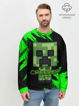 Мужской свитшот базовый / MINECRAFT CREEPER