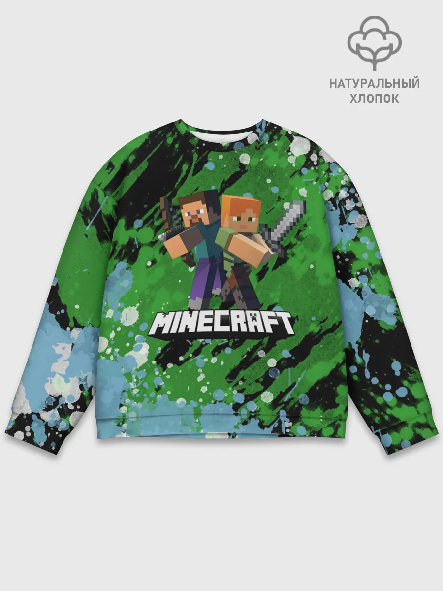 Мужской свитшот базовый / Minecraft / Майнкрафт