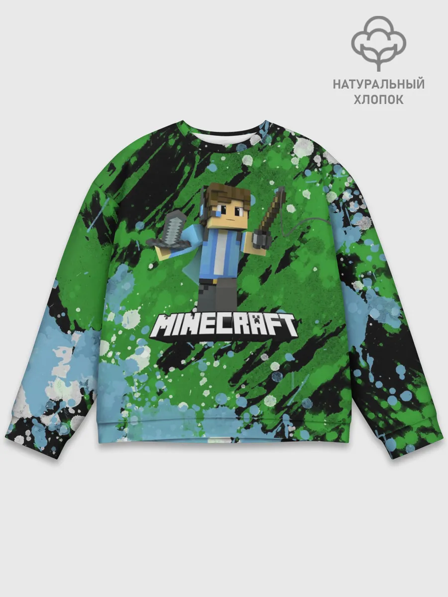 Мужской свитшот базовый / Minecraft / Майнкрафт