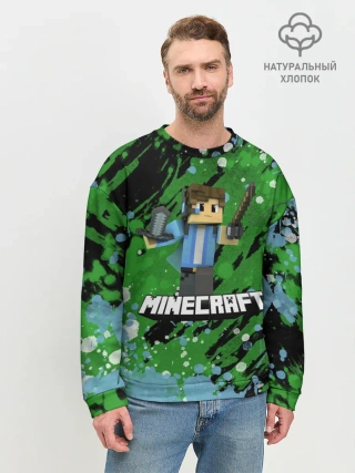 Мужской свитшот базовый / Minecraft / Майнкрафт