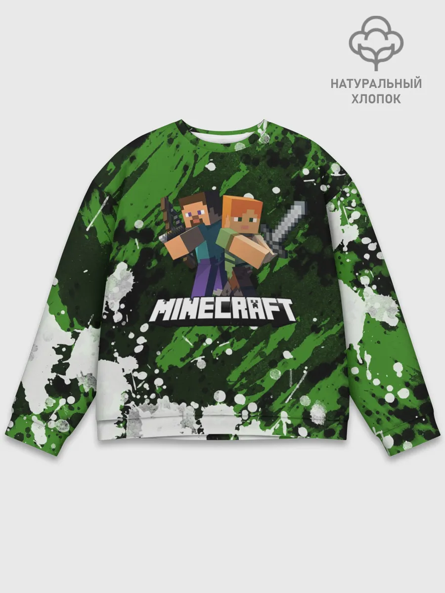 Мужской свитшот базовый / Minecraft / Майнкрафт