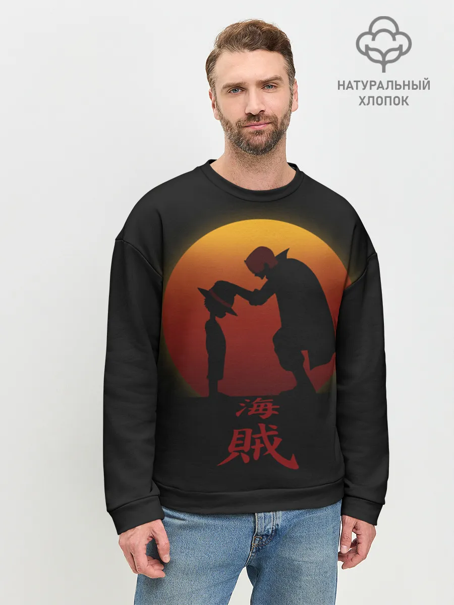Мужской свитшот базовый / похлопывает по голове One Piece