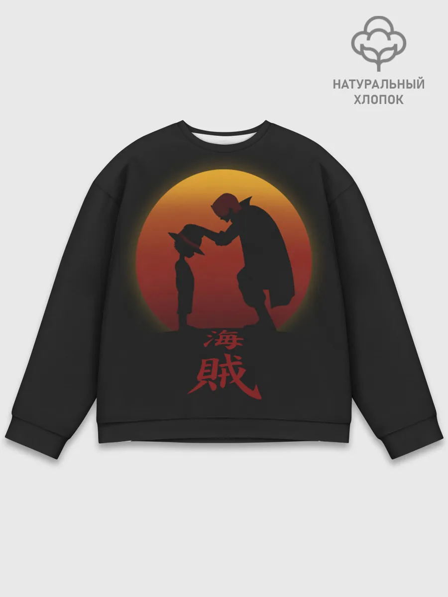 Мужской свитшот базовый / похлопывает по голове One Piece