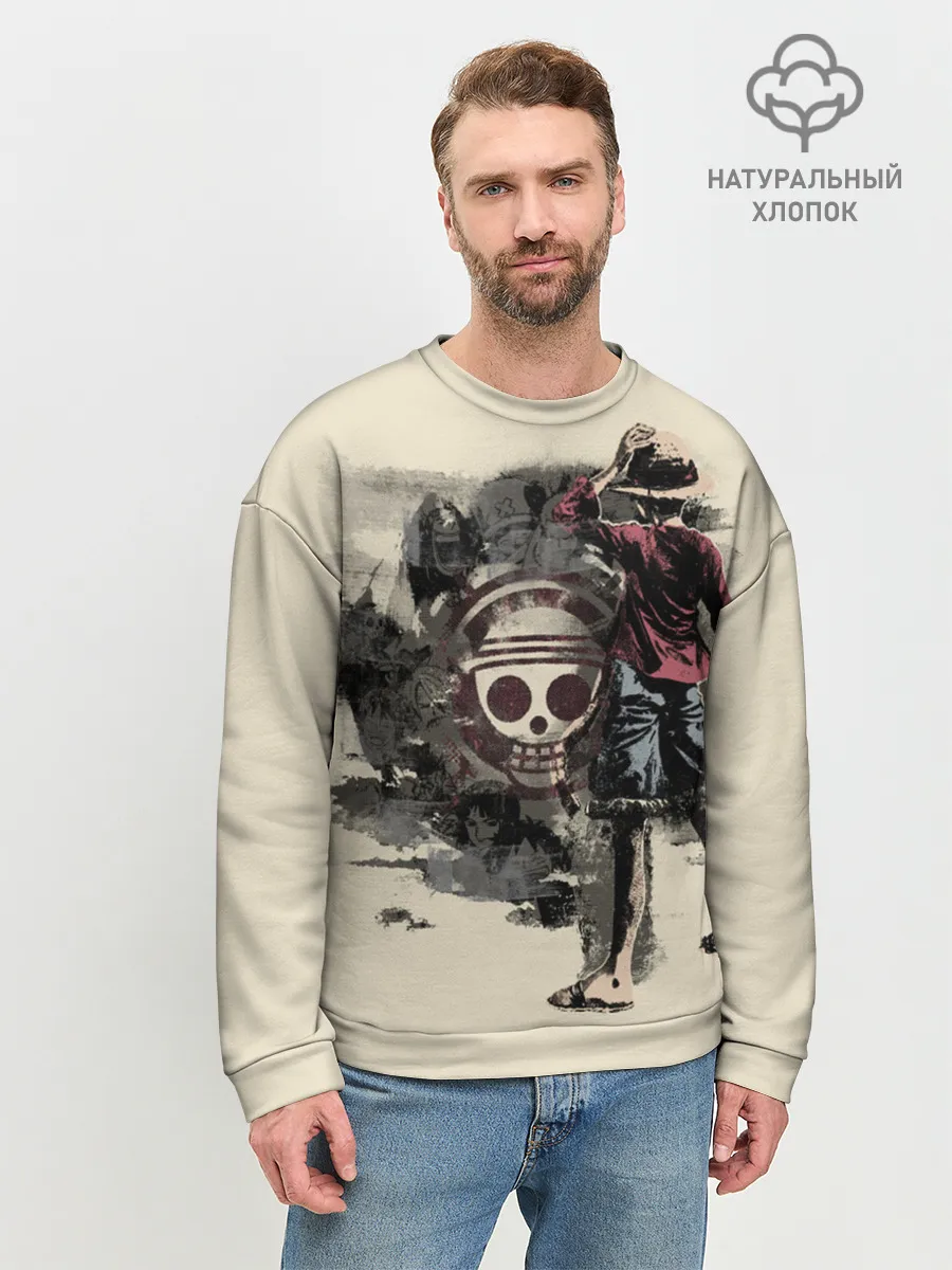 Мужской свитшот базовый / Пиратский остров One Piece