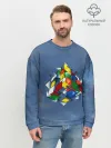Мужской свитшот базовый / Кубик Рубика